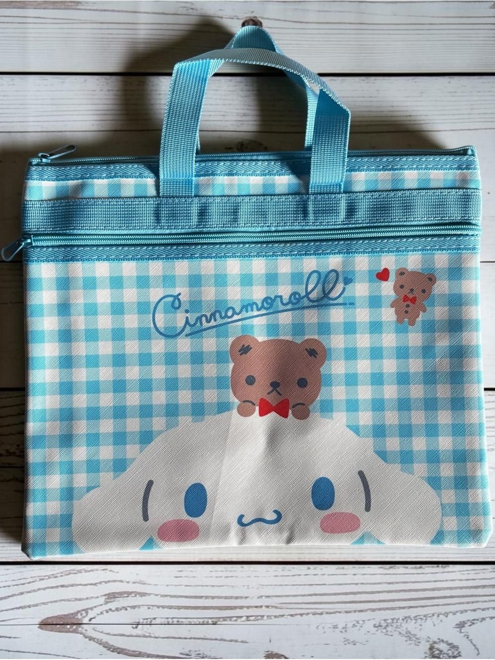 Cinnamoroll Blue Gingham Laptop Bag